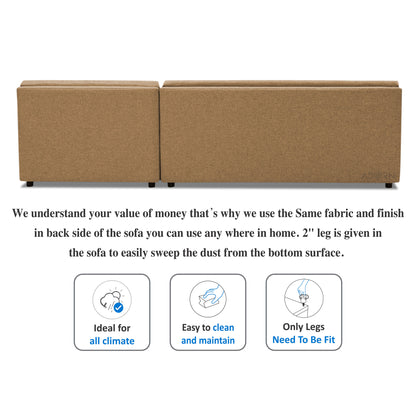 Adorn India Atlas Modular Sofa Set (Camel) (3 Year Warranty)