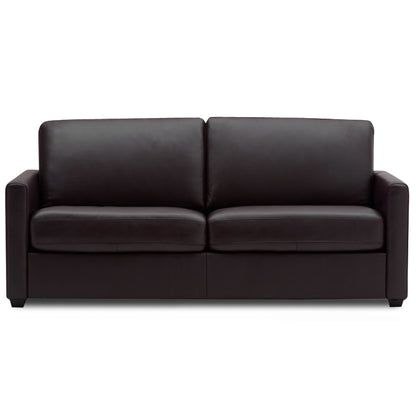 Adorn India Exclusive Flavio Leatherette Three Seater Sofa (Brown)
