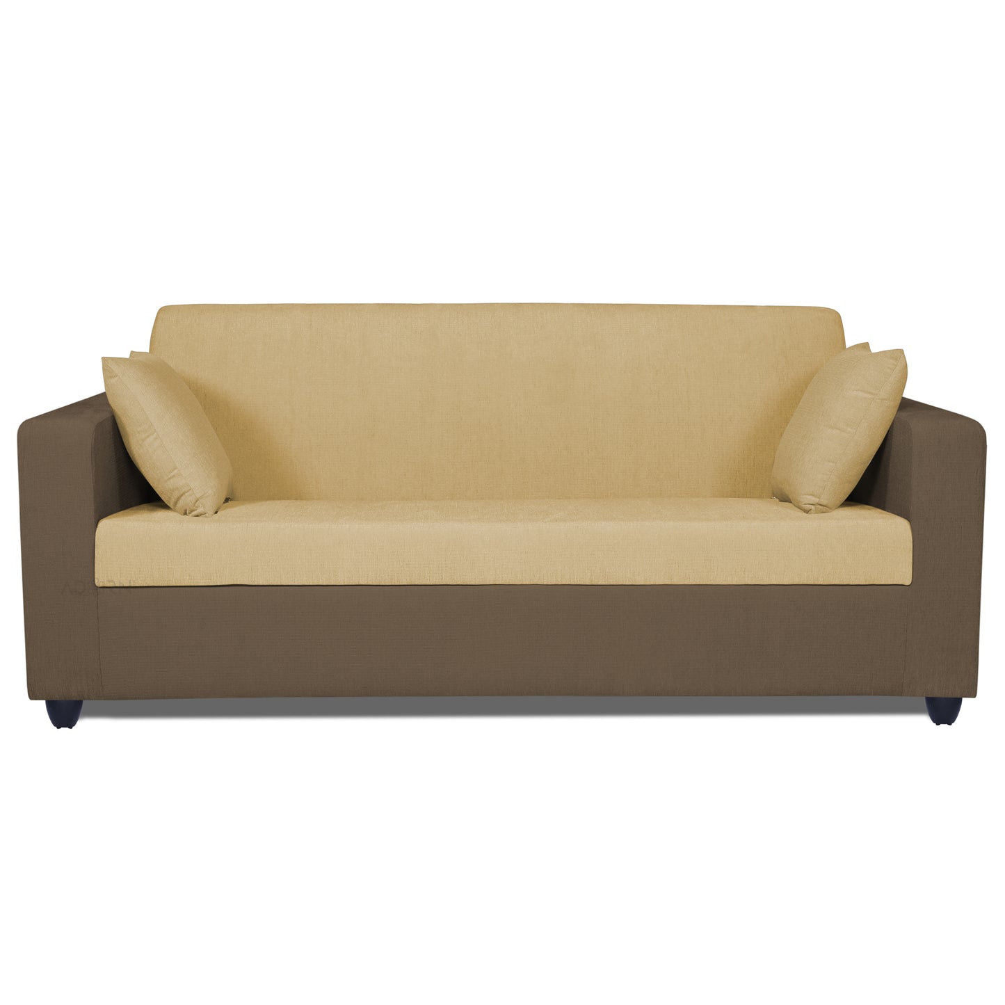 Adorn India Rio Decent 3 Seater Sofa(Brown & Beige)(3 Year Warranty)