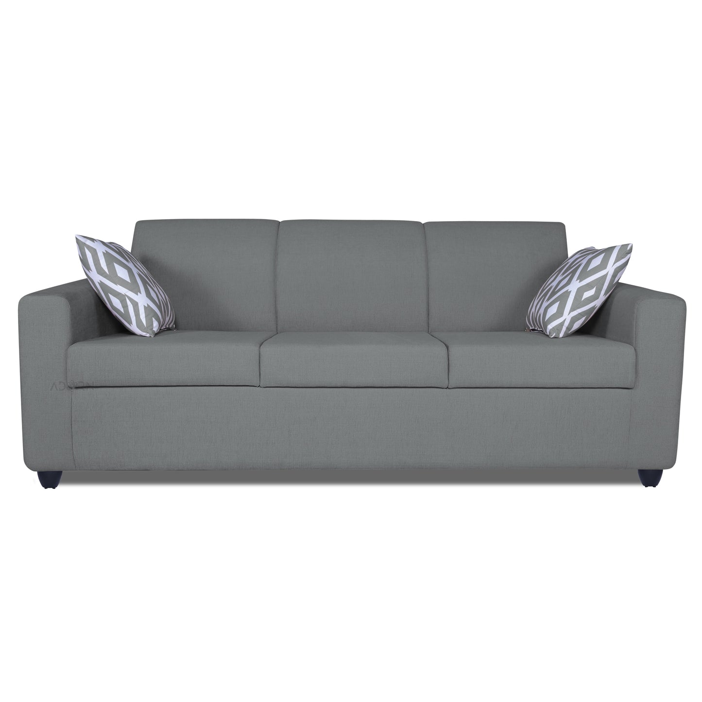 Adorn India Monteno 3 Seater Sofa (Grey) (3 Year Warranty)