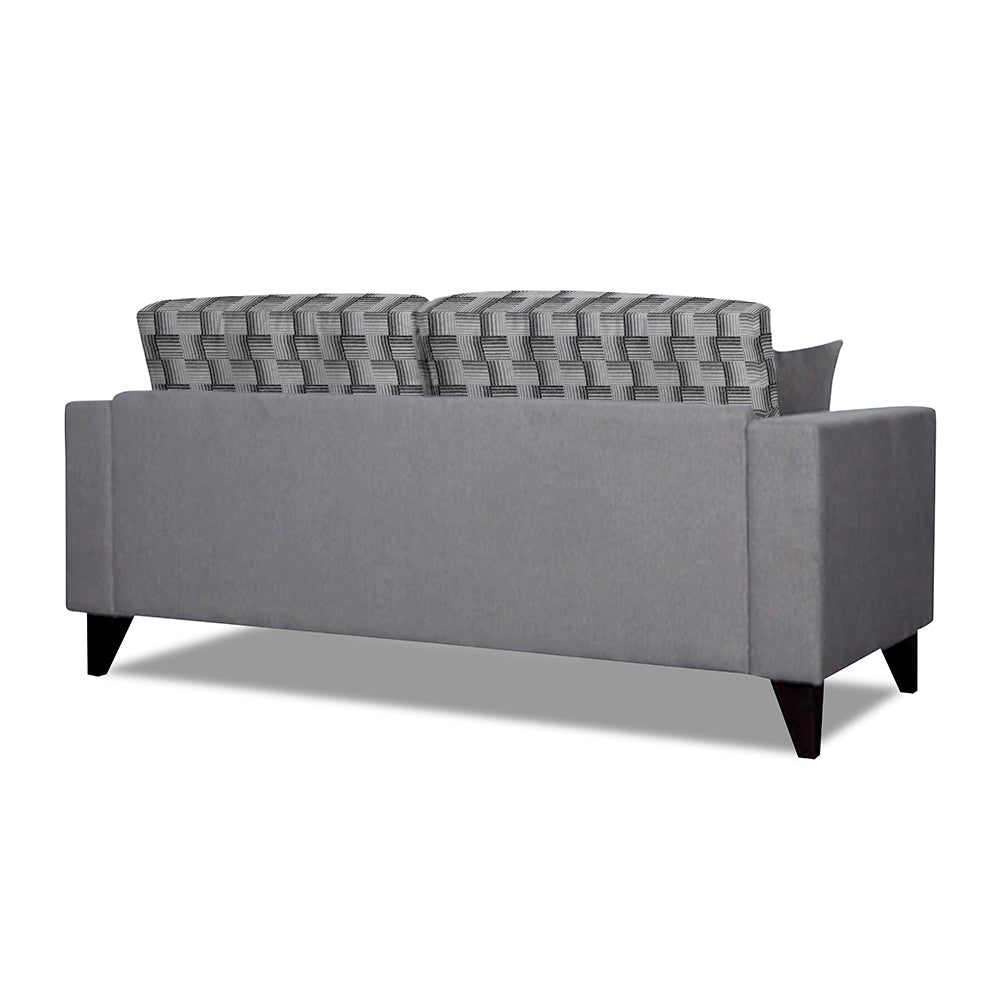 Adorn India Berlin Bricks 3 Seater Sofa (Grey) Martin Plus (3 Year Warranty)