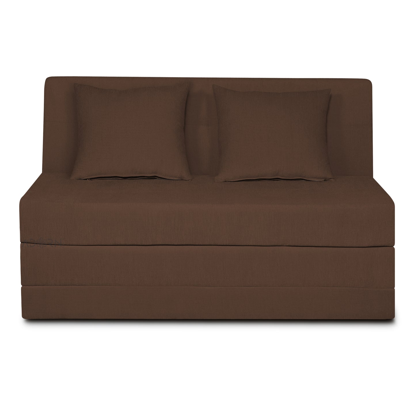 Adorn India Easy Highback Two Seater Sofa Cum Bed Decent 4' x 6' (Brown) (1 Year Warranty)