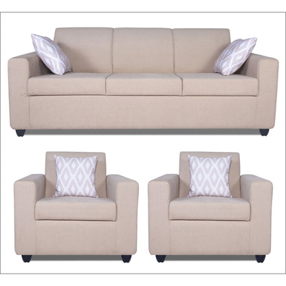 Adorn India Monteno 3-1-1 5 Seater Sofa Set (Beige) (3 Year Warranty)