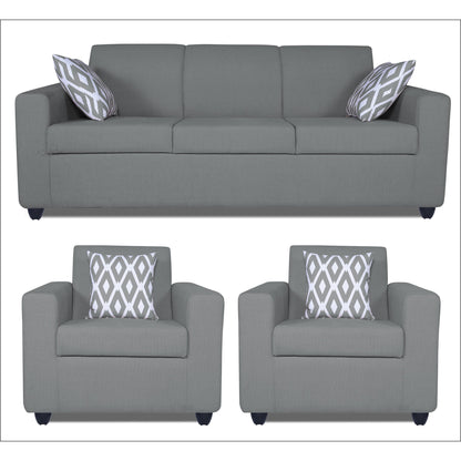 Adorn India Monteno 3-1-1 5 Seater Sofa Set (Grey) (3 Year Warranty)