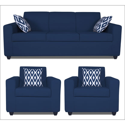 Adorn India Monteno 3-1-1 5 Seater Sofa Set (Blue) (3 Year Warranty)