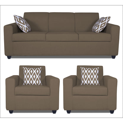 Adorn India Monteno 3-1-1 5 Seater Sal Sofa Set (Brown) (3 Year Warranty)