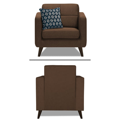 Adorn India Chilly 5 Seater 3-1-1 Fabric Sofa Set (Brown) (3 Year Warranty)