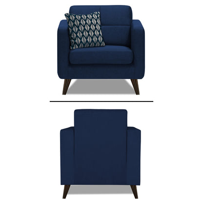 Adorn India Chilly 5 Seater 3-1-1 Fabric Sofa Set (Blue) (3 Year Warranty)