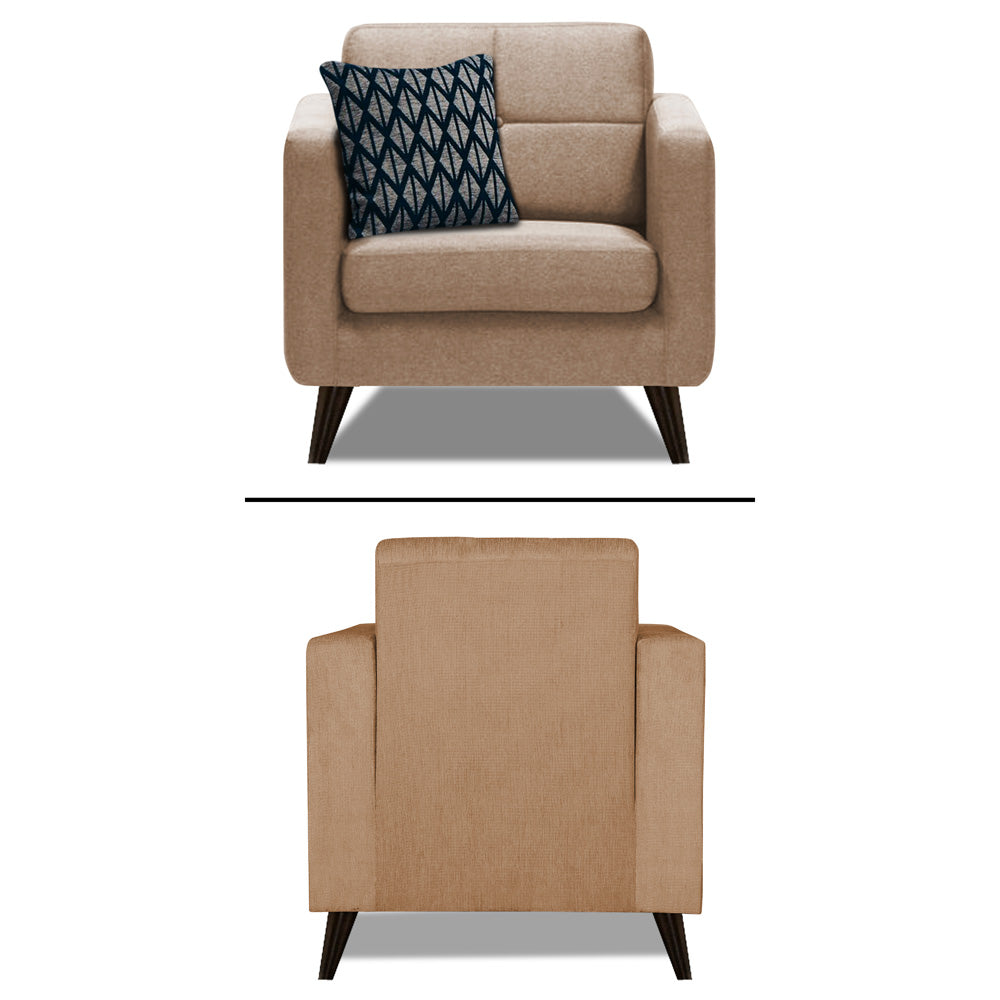 Adorn India Chilly 5 Seater 3-1-1 Fabric Sofa Set (Beige) (3 Year Warranty)