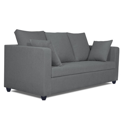 Adorn India Zink Straight Line 3-1-1 5 Seater Sofa Set (Grey)