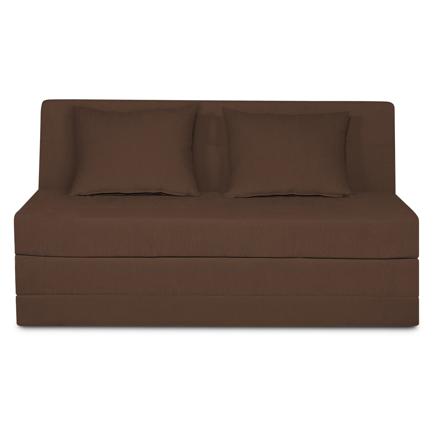 Adorn India Easy Highback Three Seater Sofa Cum Bed Decent 5' x 6' (Brown) (1 Year Warranty)