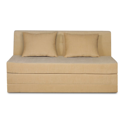 Adorn India Easy Highback Three Seater Sofa Cum Bed Decent 5' x 6' (Beige) (1 Year Warranty)