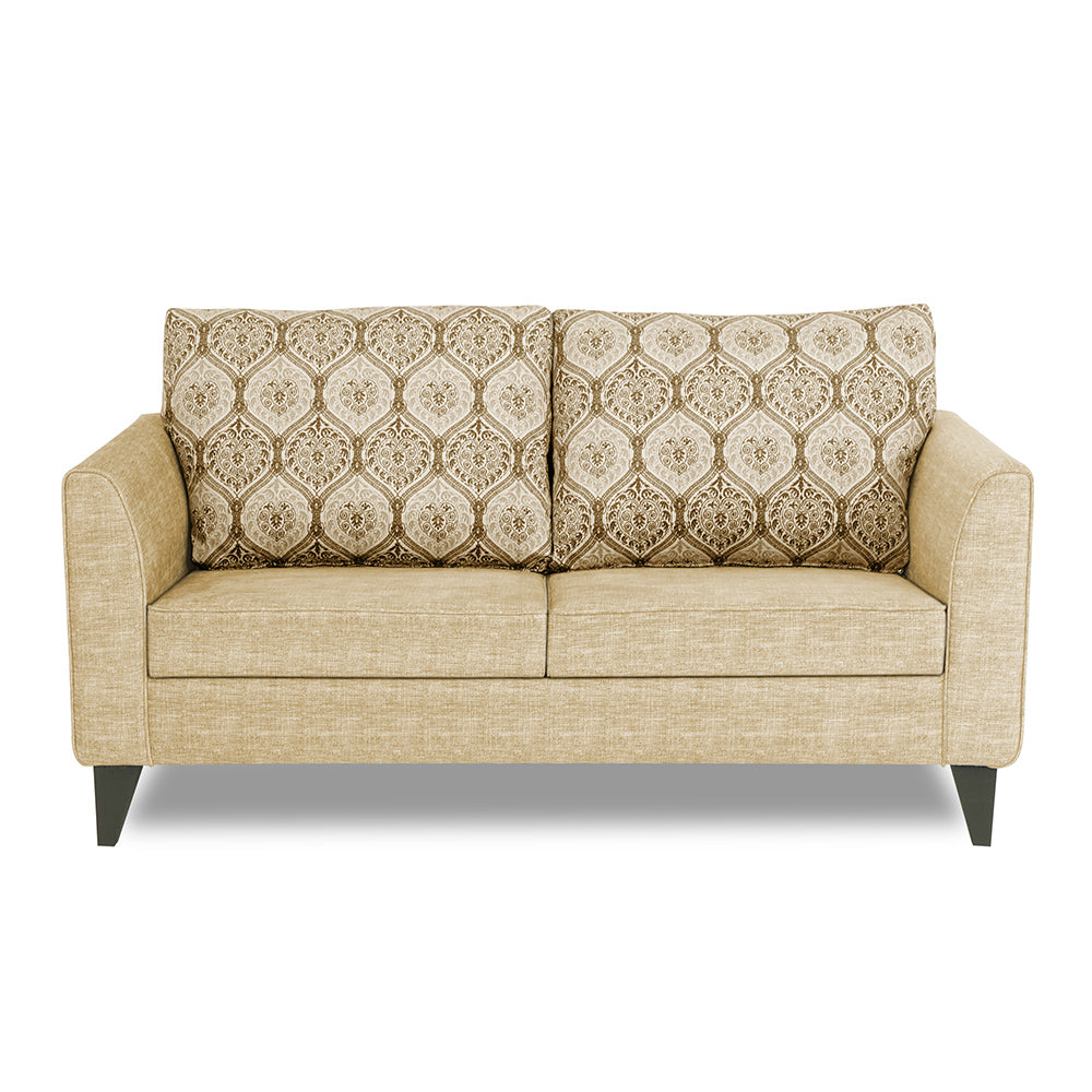 Adorn India Cortina Damask 2 Seater Sofa (Beige)