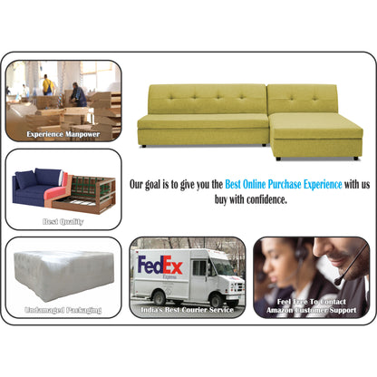 Adorn India Atlas Modular Sofa Set (Green) (3 Year Warranty)