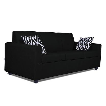 Adorn India Monteno 3-1-1 5 Seater Sofa Set (Black) (3 Year Warranty)