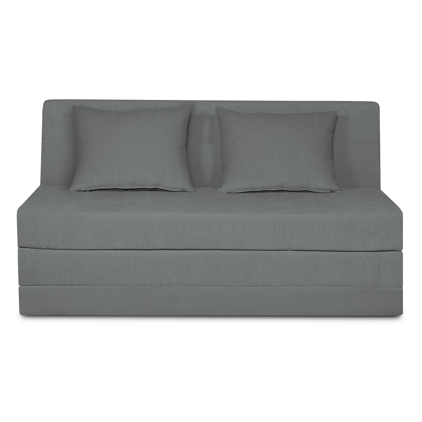 Adorn India Easy Highback Three Seater Sofa Cum Bed Decent 5' x 6' (Grey) (1 Year Warranty)