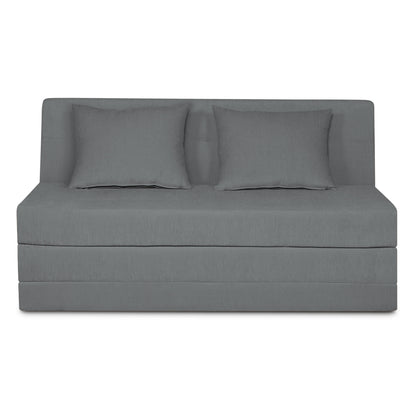 Adorn India Easy Highback Three Seater Sofa Cum Bed Decent 5' x 6' (Grey) (1 Year Warranty)