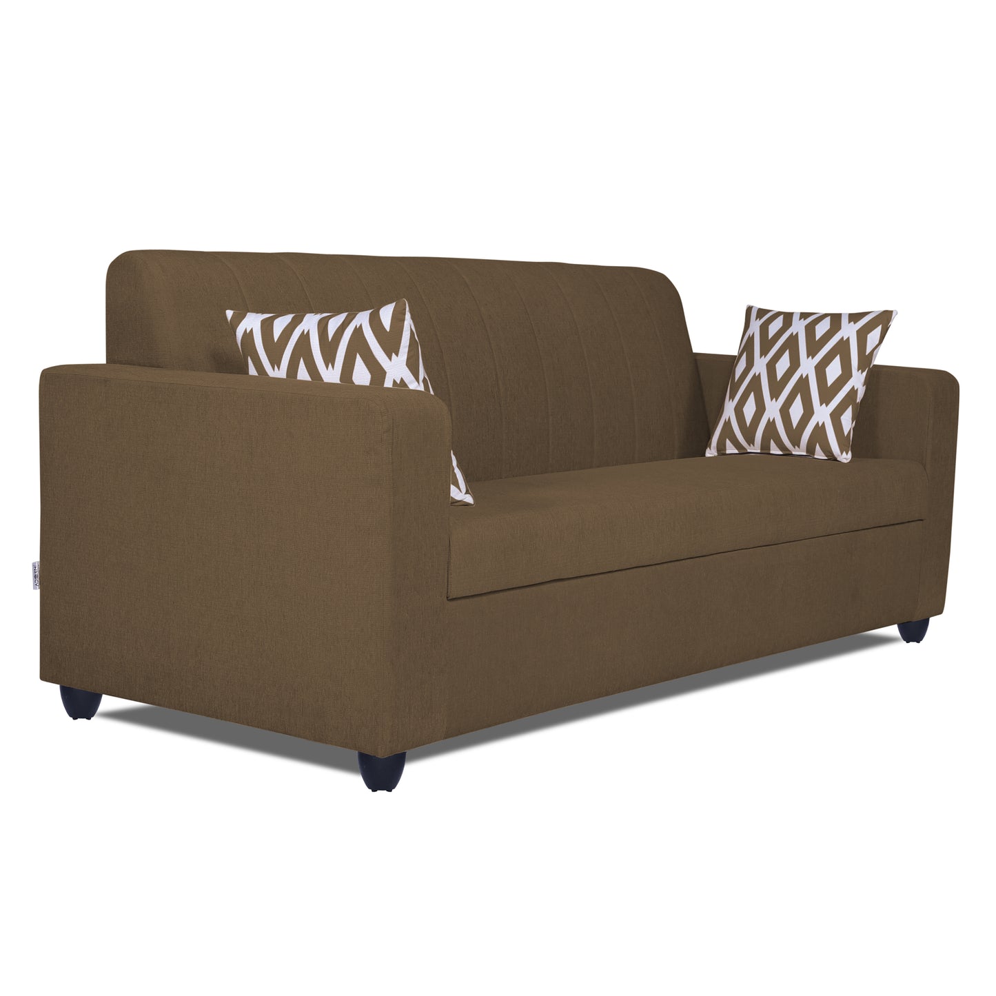 Adorn India Rio HighBack 3+1+1 5 Seater Sofa Set (Brown) (3 Year Warranty)