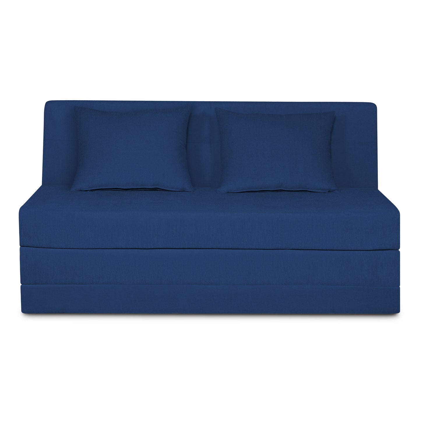 Adorn India Easy Highback Three Seater Sofa Cum Bed Decent 5' x 6' (Blue)