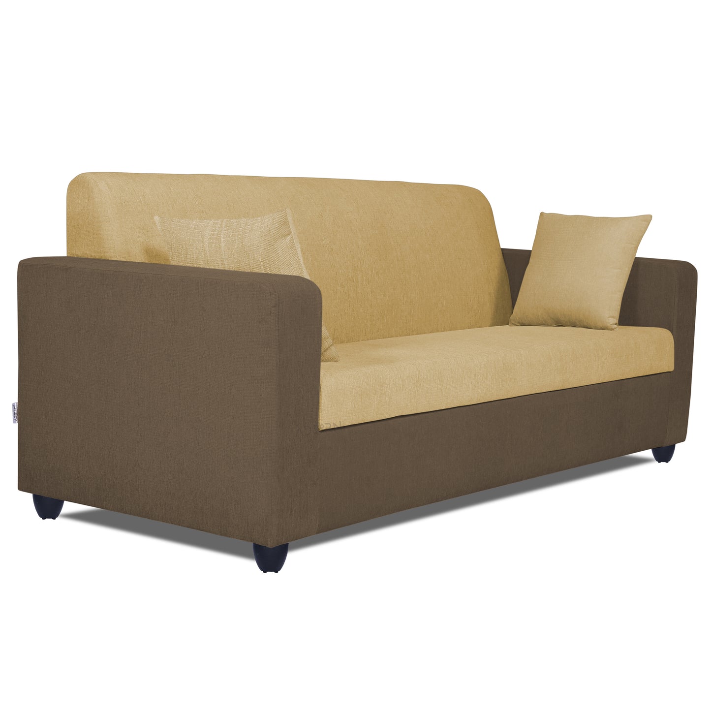 Adorn India Rio Decent Wooden 3-1-1 5 Seater Sofa Set (Brown & Beige)
