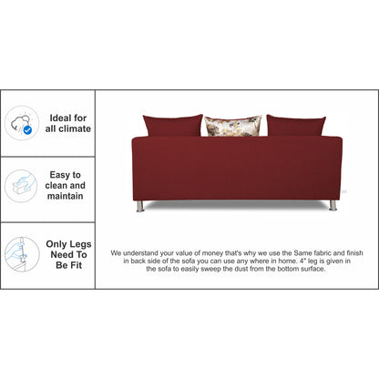 Adorn India Alita 3-1-1 Compact 5 Seater Sofa Set (Maroon)