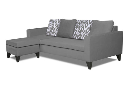 Adorn India Beetle Rhombus L Shape 5 Seater Sofa Set LHS (Grey) (3 Year Warranty)