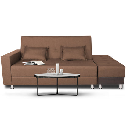 Adorn India Flora Sofa Cum bed (Camel)