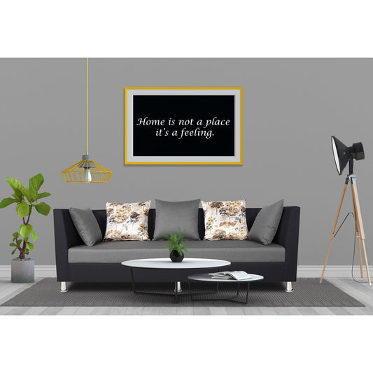Adorn India Exclusive Two Tone Alica Three Seater Sofa (Light Grey & Black), Wood, Foam