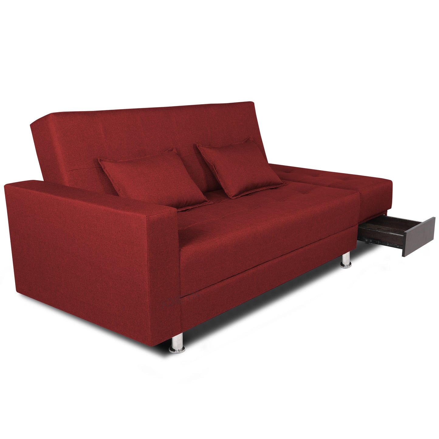 Adorn India Flora Sofa Cum bed (Maroon)
