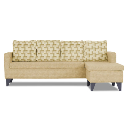Adorn India Calloway Bricks L Shape 5 Seater Sofa Set RHS (Beige)