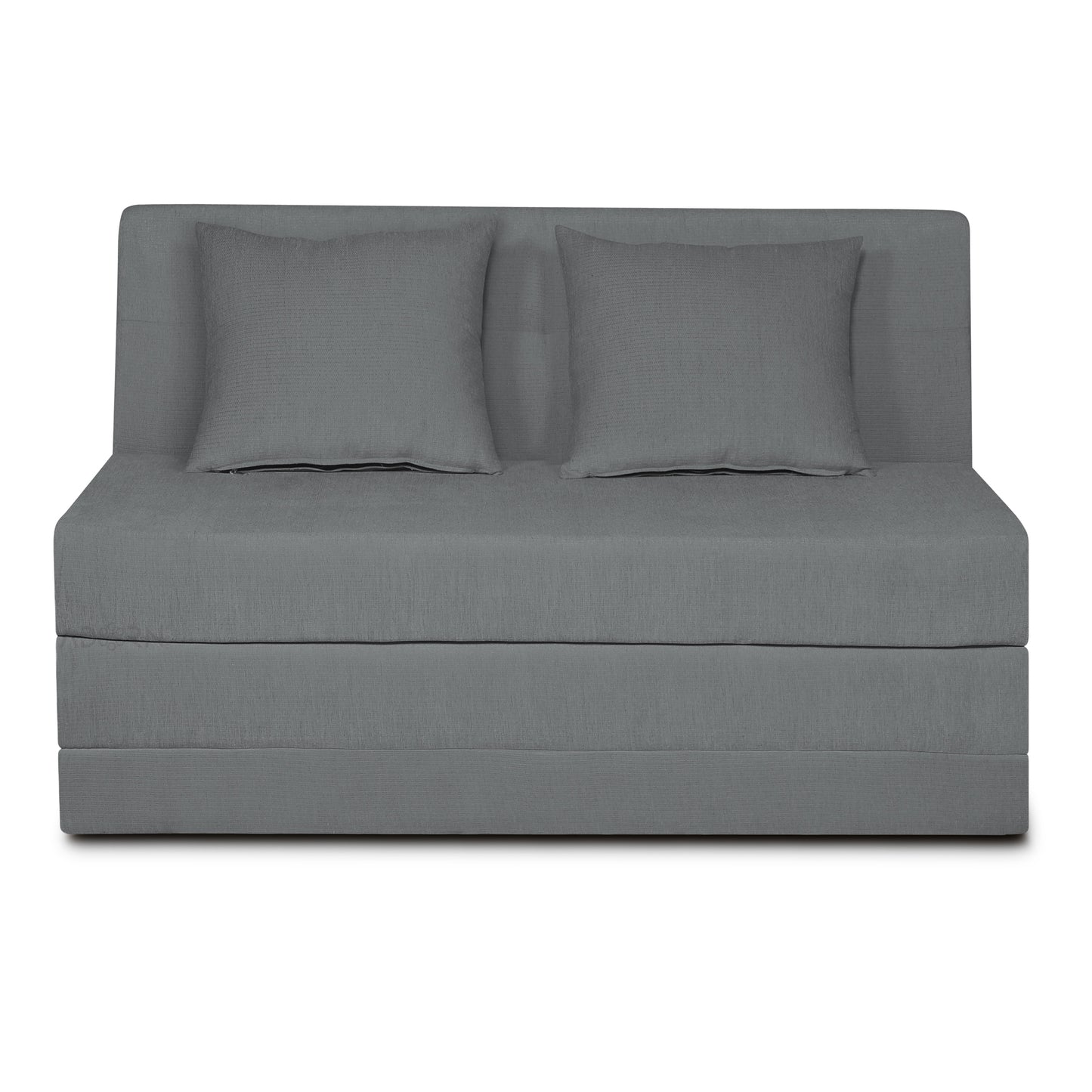 Adorn India Easy Highback Two Seater Sofa Cum Bed Decent 4' x 6' (Grey) (1 Year Warranty)