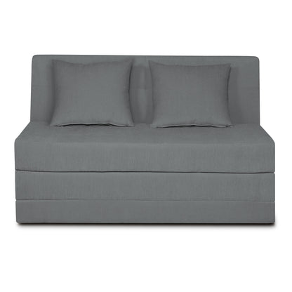 Adorn India Easy Highback Two Seater Sofa Cum Bed Decent 4' x 6' (Grey) (1 Year Warranty)