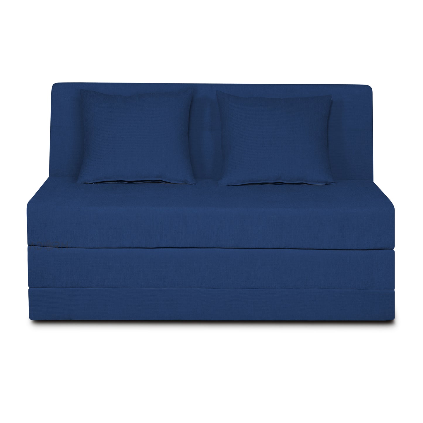 Adorn India Easy Highback Two Seater Sofa Cum Bed Decent 4' x 6' (Blue) (1 Year Warranty)