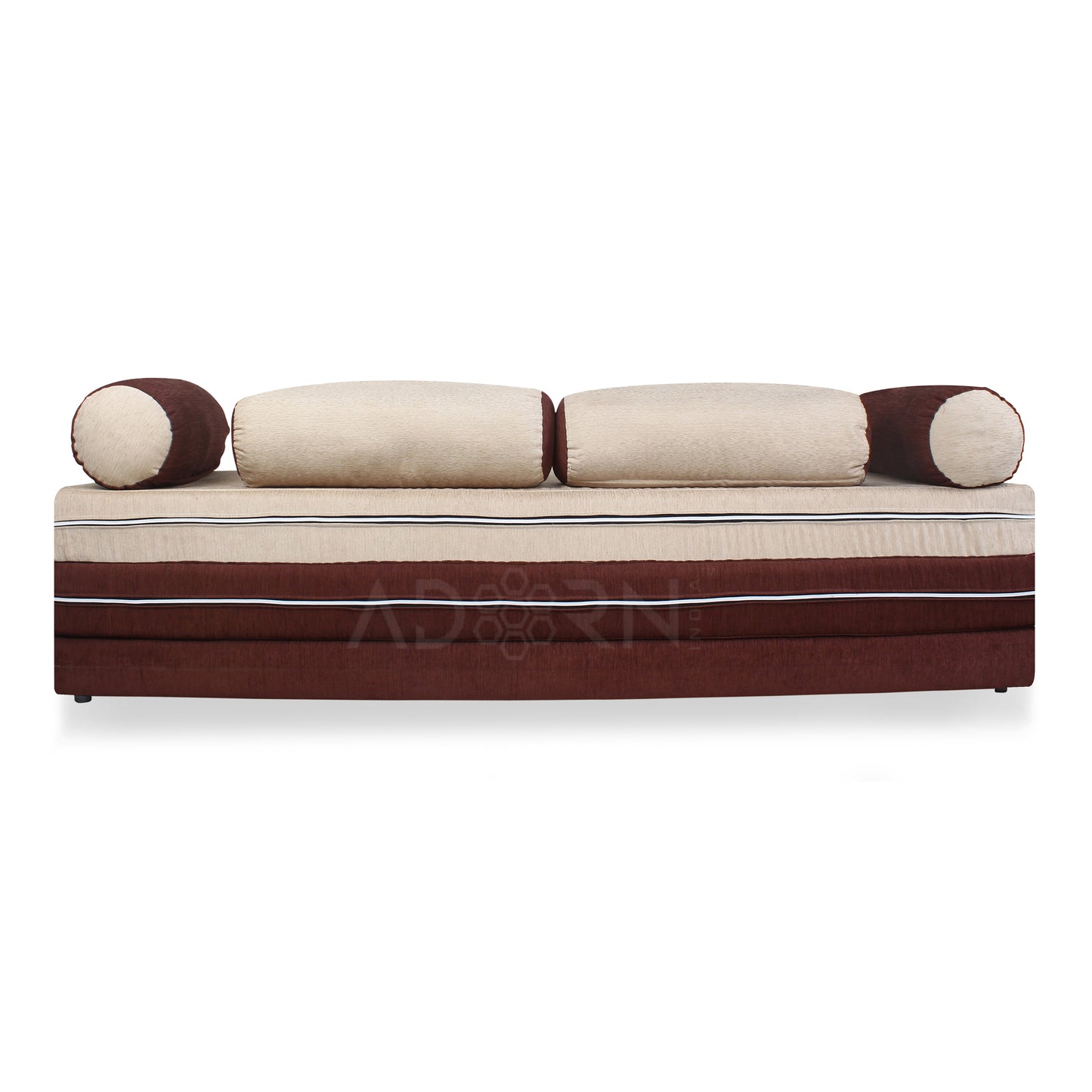 Adorn India Easy Fabric Deewan Cum Bed (Brown and Beige)