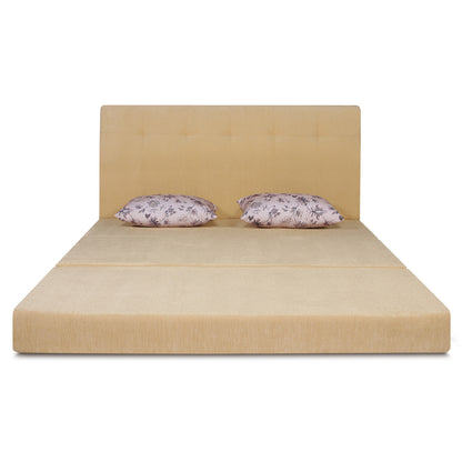 Adorn India Easy Highback Two Seater Sofa Cum Bed Floral 4' x 6' (Beige) (1 Year Warranty)
