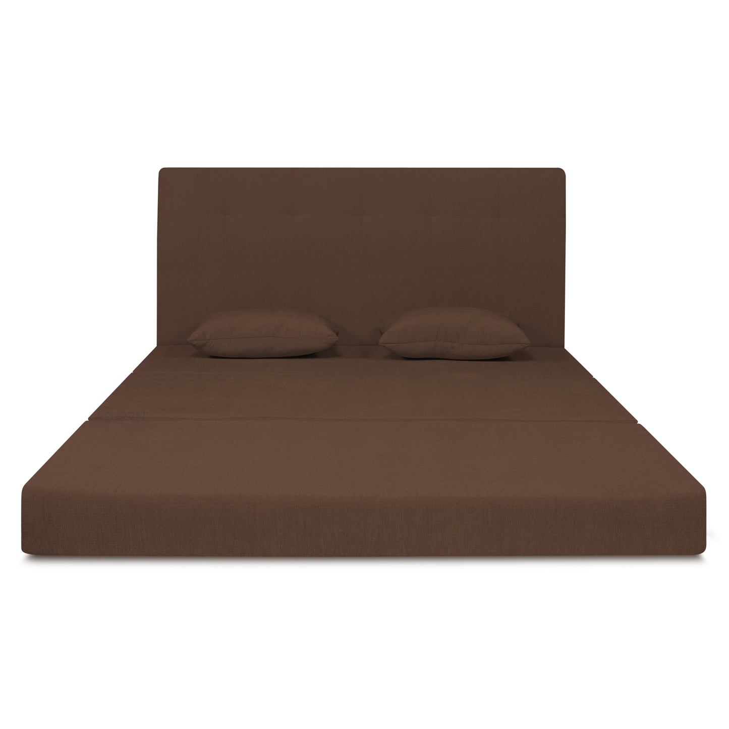 Adorn India Easy Highback Two Seater Sofa Cum Bed Decent 4' x 6' (Brown) (1 Year Warranty)