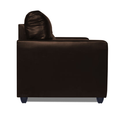 Adorn India Astor Leatherette 3 Seater Sofa (Brown) (3 Year Warranty)