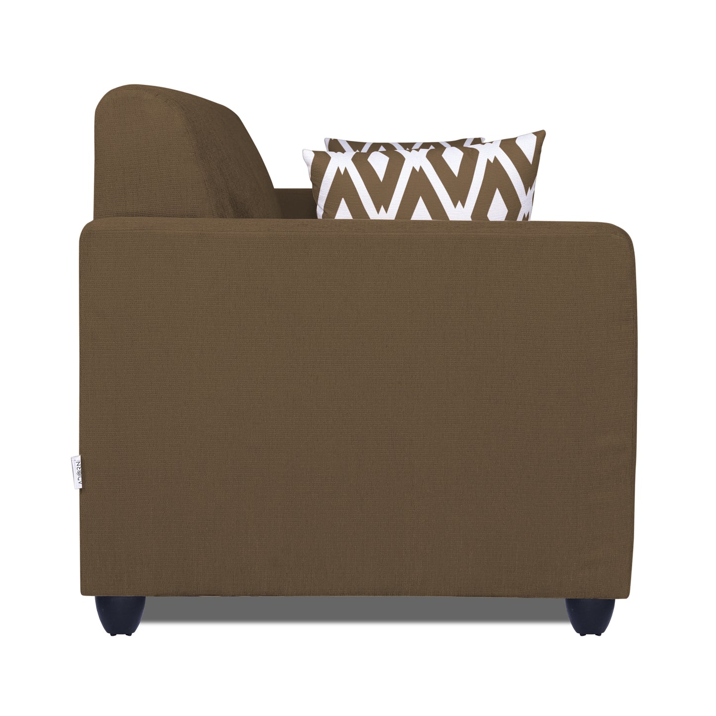 Adorn India Rio Highback 3 Seater Sofa (Brown) (3 Year Warranty)