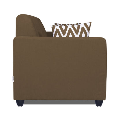 Adorn India Rio Highback 3 Seater Sofa (Brown) (3 Year Warranty)