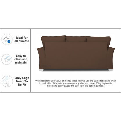 Adorn India Alexia Five Seater Sofa Set 3-1-1 (Brown)