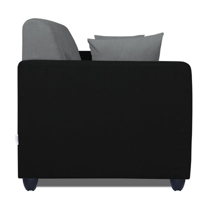Adorn India Rio Decent 3 Seater Sofa (Grey & Black) (3 Year Warranty)