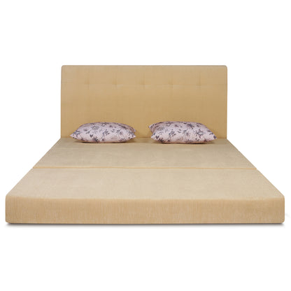 Adorn India Easy Highback Three Seater Sofa Cum Bed Floral 5' x 6' (Beige) (1 Year Warranty)