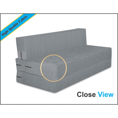 Adorn India Easy Treno 3 Seater Sofa Cum Bed Sit & Sleep Perfect for Guest, Colour Grey, 6'x6' (1 Year Warranty)