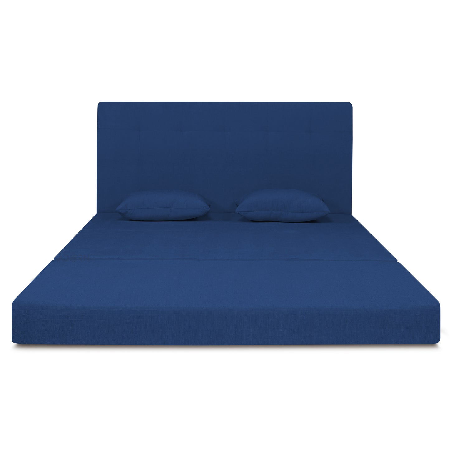 Adorn India Easy Highback Three Seater Sofa Cum Bed Decent 5' x 6' (Blue)