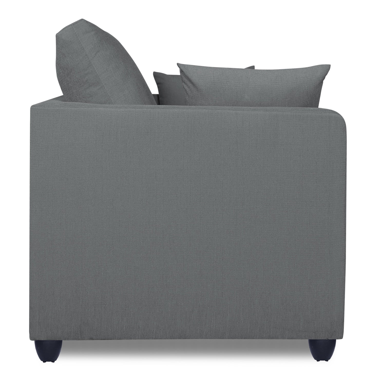 Adorn India Zink Straight Line 3-1-1 5 Seater Sofa Set (Grey)