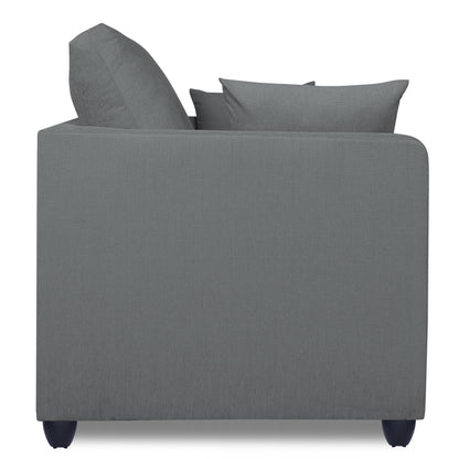 Adorn India Zink Straight Line 3-1-1 5 Seater Sofa Set (Grey)