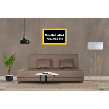 Adorn India Blake 3 Seater Sofa Cum Bed (Camel)