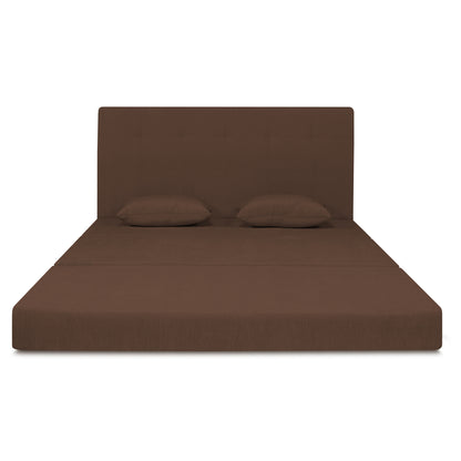 Adorn India Easy Highback Three Seater Sofa Cum Bed Decent 6' x 6' (Brown) (1 Year Warranty)