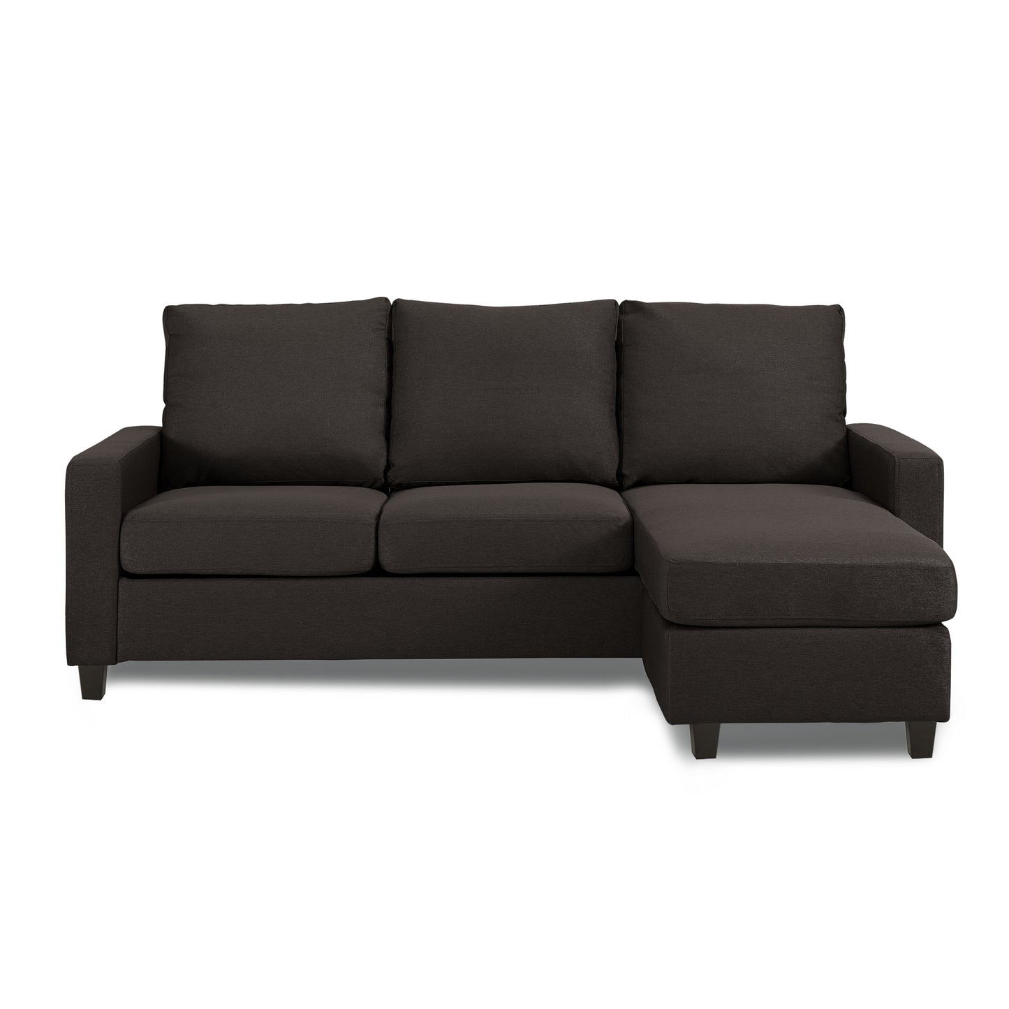 Adorn India Daffodil Three Seater Modular Sofa (Grey), Wood, Foam