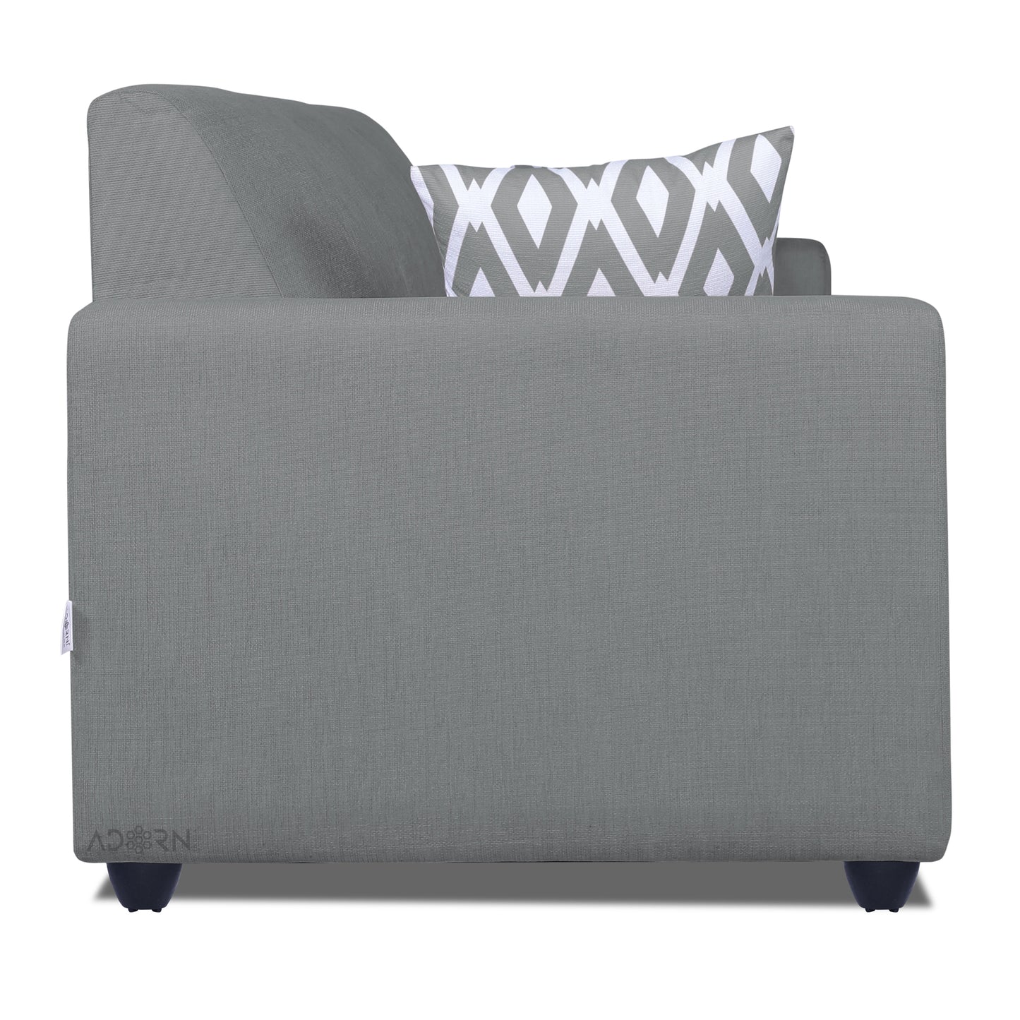 Adorn India Monteno 3 Seater Sofa (Grey) (3 Year Warranty)